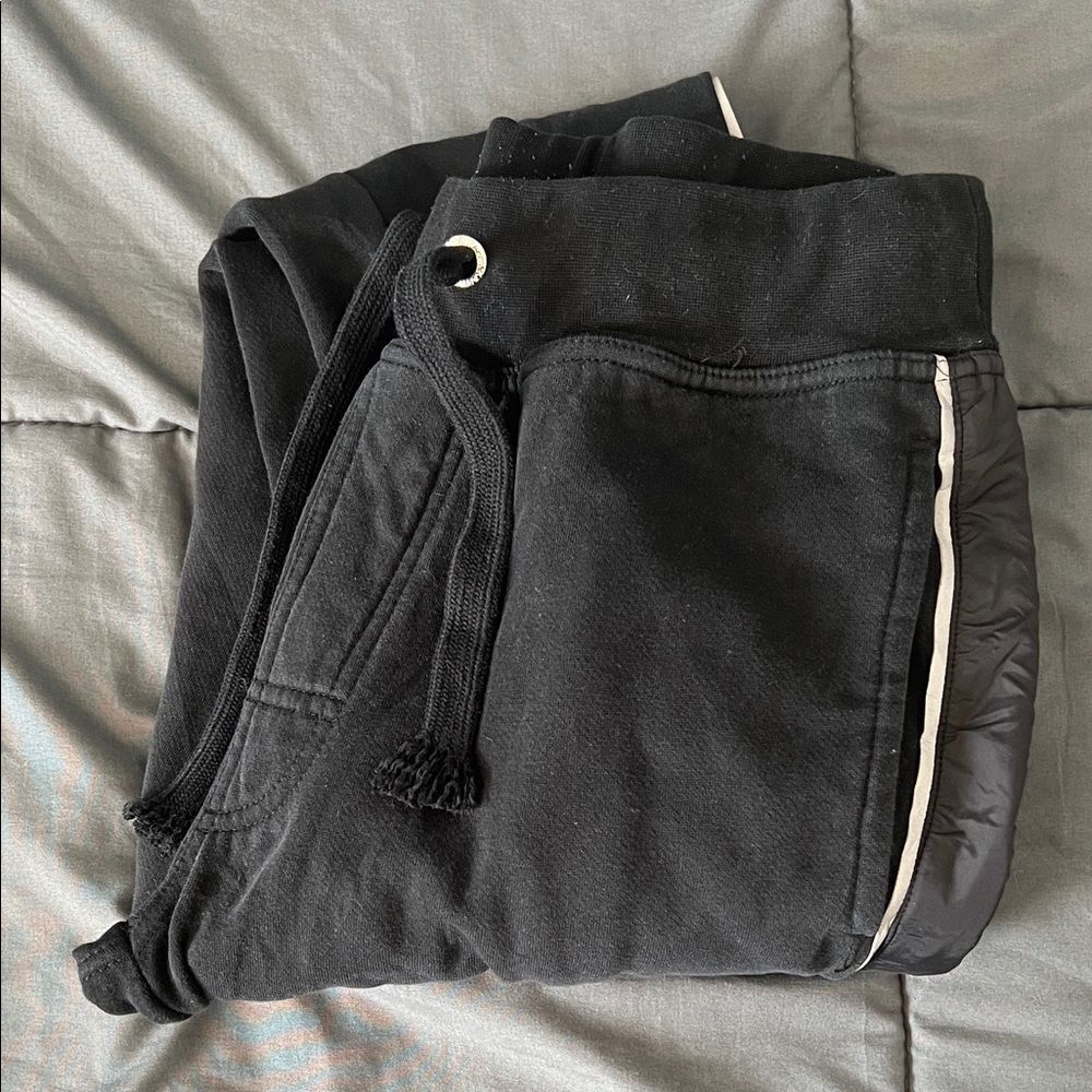 Kappa Unisex Black Reflective Track Pants Size Small